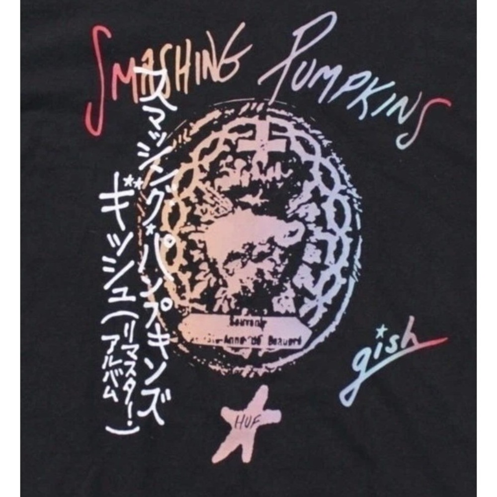 Smashing Pumpkins x HUF Gish Graphic Tee Black Band Shirt Mens Medium